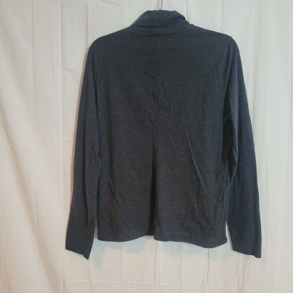 LL Bean Set of 2 Cotton Turtleneck Shirts Tan Gray Basic Casual Womens Sz Large - Picture 5 of 13